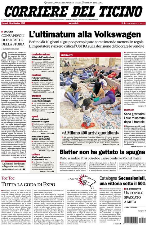 corriere del ticino defunti